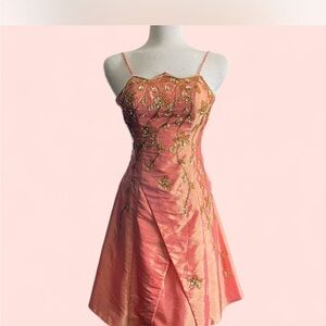 Elegant Pink Embellished Dress